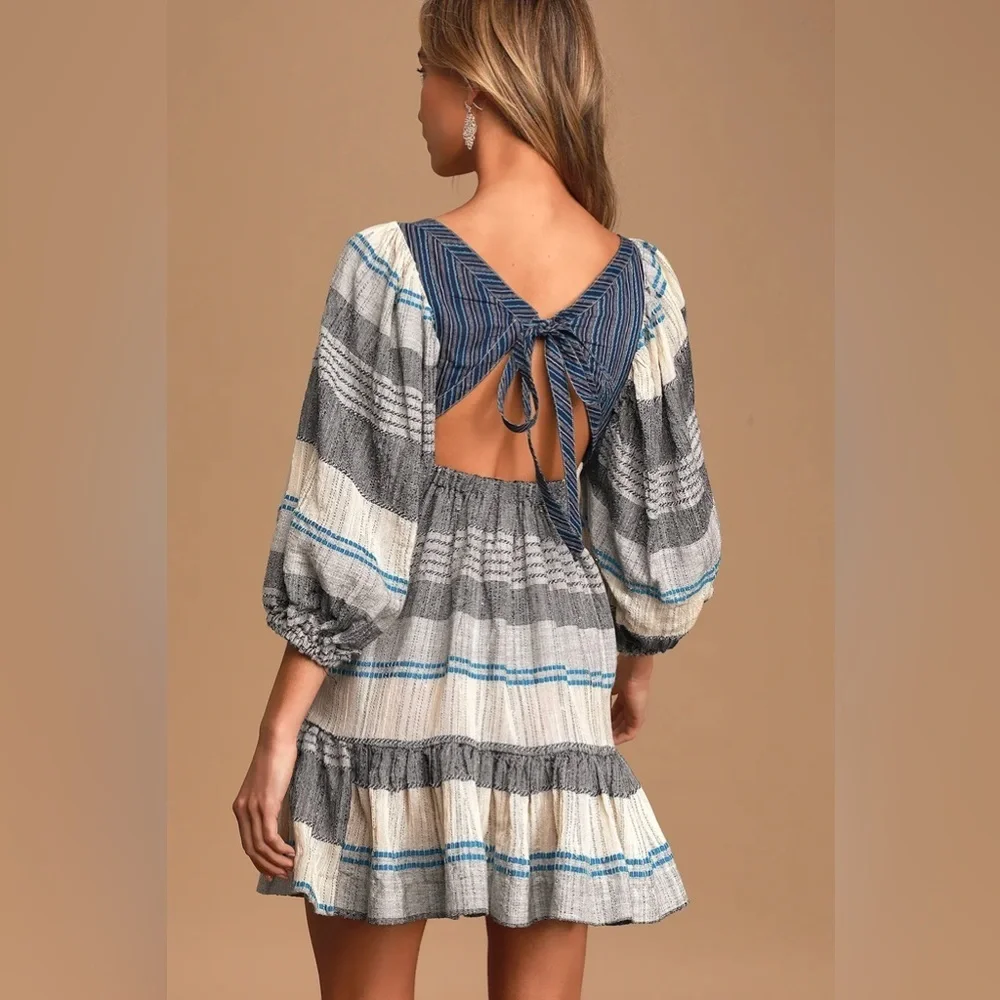 Free people All Lined Up Mini Dress